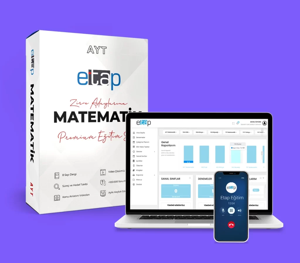 Etap Yayınları Dijital Platform ve Birebir Koçluk Destekli AYT Matematik Branş Eğitim Seti