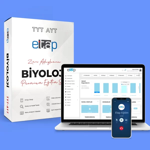 Etap Yayınları Dijital Platform ve Birebir Koçluk Destekli TYT AYT YKS Biyoloji Branş Eğitim Seti
