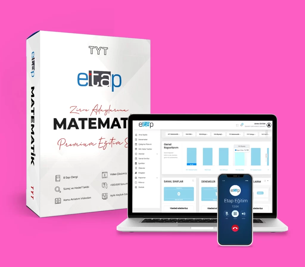 Etap Yayınları Dijital Platform ve Birebir Koçluk Destekli TYT Matematik Branş Eğitim Seti